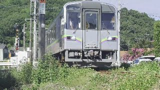 福塩線※井原鉄道　早雲の里荏原行シルバー＆ゴールド列車　岡山行黄色い電車105系　通過