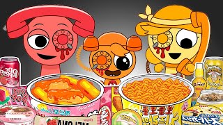 Incredibox Sprunki - Sprunki OC Tele Horror Family Convenience Store Food Mukbang Animation | ASMR