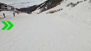 Skiing BLUE Slope 6 Obergurgl Austria GoPro HD POV - Family Skiing March 2024