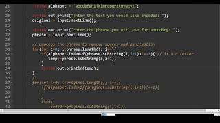 Java Cryptography Lesson 03) Phrase Cipher