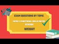 Weight Exam Questions. Revise for your Entry 3 Functional Skills Maths Exam