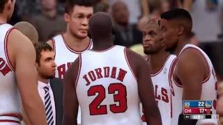 NBA 2K17 - Golden State Warriors vs. '95-'96 Chicago Bulls [Stephen Curry vs. Michael Jordan]