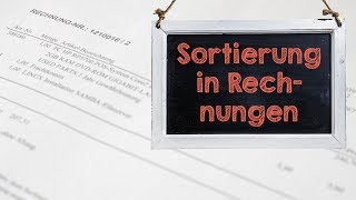 Erklärvideo: Sortierung von Rechnungspositionen