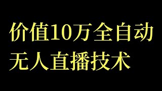 价值10万抖音无人全自动直播技术月入数万很轻松|网络赚钱项目|如何快速赚钱|副业兼职创业网赚