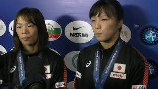 川井友香子選手インタビュー 　姉梨紗子選手との囲み取材（表彰式後）