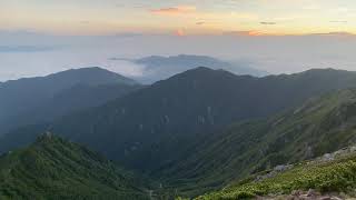 木曽駒ヶ岳の夜明け4Kでゆったり撮影✨南アルプス＆富士山シルエット✨