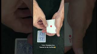 Magic Card Trick - Color Changing Aces #magic #tutorial #shorts