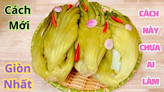 Cách Làm Dưa Cải Muối Chua Kiểu Mới Vàng Giòn Nhất || Bếp Nhà Sương