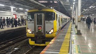 E257系500番台千マリNB-02編成　特急新宿わかしお号　秋葉原駅発車