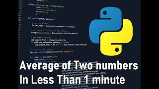 Average of two numbers using python in less than 1 minute