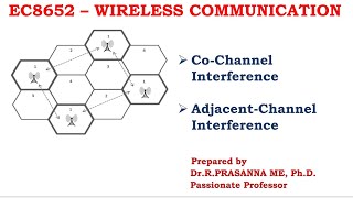 Co-Channel \u0026 Adjacent Channel Interference - Interference and system capacity - Unit II