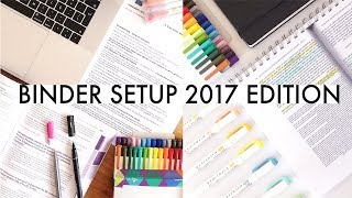 BINDER SETUP and Organisation Step-by-Step // For Highschool and College