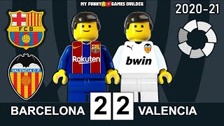Barcelona vs Valencia 2-2 • La Liga 2020/21 in Lego • Resumen All Goal Highlights Lego Football