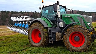 Plowing Fendt 828 Vario with Lemken \u0026 6 share plow in Bavaria 2025