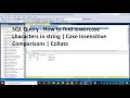 SQL Interview Question | How to find strings with lower case characters | Case Insensitive | Collate