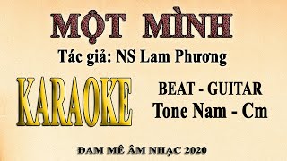 Karaoke MỘT MÌNH - Lam Phương - Guitar