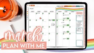 DIGITAL PLAN WITH ME | March 2021 || iPad Digital Planner Set-Up + Freebies!