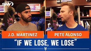 J.D. Martinez and Pete Alonso on momentum after team meeting, putting pressure on themselves | SNY