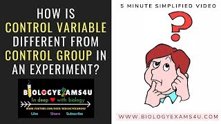 Difference between Control Variable and Control Group in an Experiment