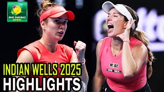 Danielle Collins vs Elina Svitolina Round 3 Highlights | Indian Wells 2025