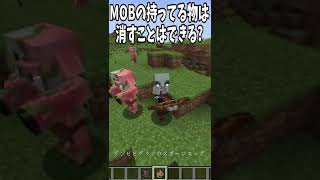 MOBが持ってるアイテムはコマンドで削除できる?!#Shorts【Minecraft 】