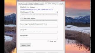 MarcEdit OCLC Metadata API Integration: Saving and Validating your keys