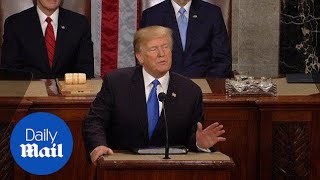 Democrats boo Trump as he talks about chain migration at the SOTU - Daily Mail