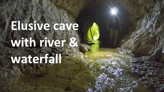 I found an elusive cave with a little river and waterfall: Grotte de Nouailles (Doubs, France)