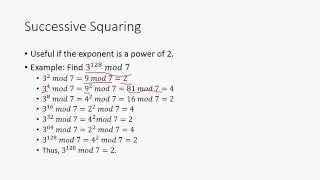 Modular Exponentiation - Discrete Math Structures Lesson 8