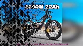 Electric Bike for Adults 2000W Dual Motor EBike 48V 22Ah Battery Hydraulic