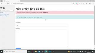 Project1 wiki CS50’s Web Programming with Python and JavaScript
