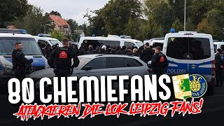 Chemie-Anhänger attackieren die FC Lok-Fans! (Kein Derby für 80 Fans)