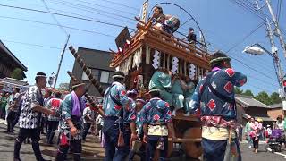 荒久の山車　のの字廻し　山村会館前交差点　佐原の大祭 夏祭り2018　楽日　00056