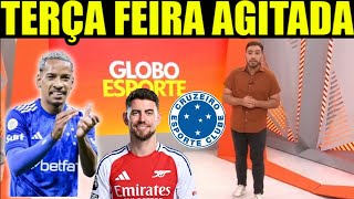 GLOBO ESPORTE DE HOJE (18/02/2025) MATHEUS PEREIRA DE SAÍDA DO CRUZEIRO! TERÇA FEIRA MUITO AGITADA