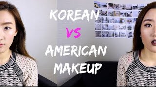 Korean vs American Makeup ♥HaleyProject  미국 vs 한국 메이크업 (동양 vs 서양 화장)