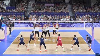 Volleyball USA - Germany Amazing Match Highlights Paris Olympics