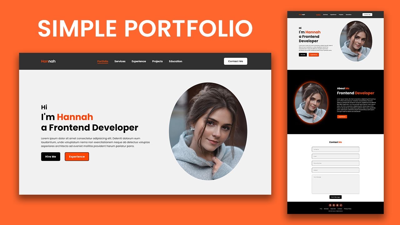 Create Simple Personal Portfolio Website With Html Css Step By Step