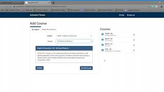 Schedule Planner Tutorial