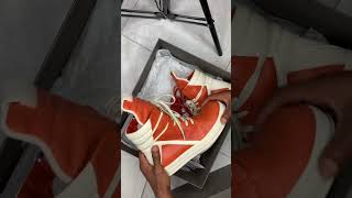 Orange Rick Owens Geobasket Unboxing ! #onfeet #rickowens #unboxing