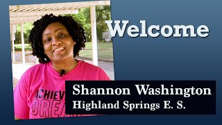 Meet Shannon Washington, New Principal, An Achievable Dream Certified Academy at Highland Springs ES