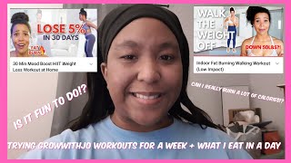 Trying growwithjo workouts for a week + what I eat in a day | Kiesha Allen