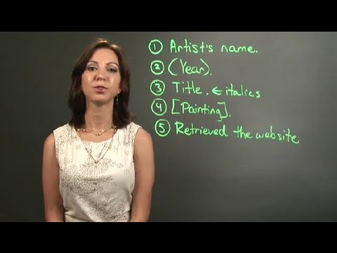 How do you cite artwork in APA?