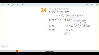 창규야74541124 지수계산특강 24번 창규야201709두양수에대 고2 9월 나형 15번 변형