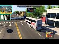 bus drive 5 man online convoy p1 long journey ets 1.53 g29 steering wheel gameplay