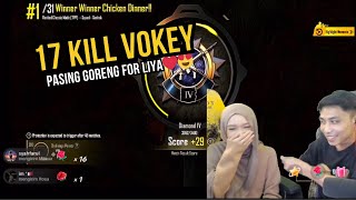 DUO SWEET 😍 17 KILL VOKEY PASING GORENG FOR LIYA ❤️