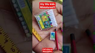 Diy 90s kids Miniatures!! #shorts #diyminiatures #dollhouseminiatures #90skidssweetmemories