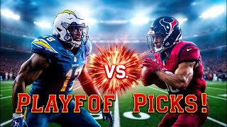 NFL Playoff Picks: Chargers vs Texans HEATED Debate! 🔥