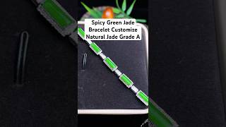 Spicy Green Jade Bracelet Customize#jade #jewelry #bracelet #rubyring #citrine #sapphire #aquamarine