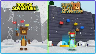 Real vs Roblox Snow Valley Super Bear Adventure Gameplay Walkthrough