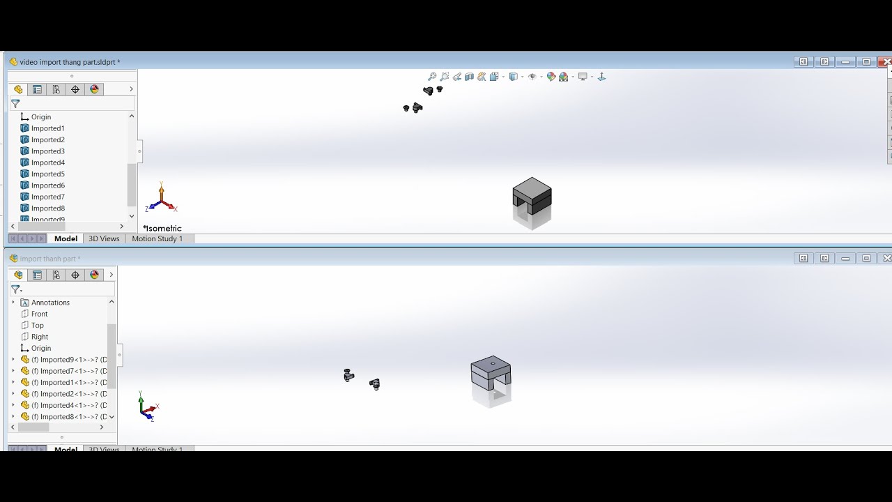 Xử Lý File Import Thành File Part Trong Solidworks- Cách Chỉnh Sửa File ...